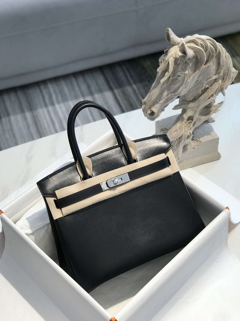 Hermes Birkin Tote Bag 30 cm Fine grain calfskin Silver H28821