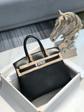 Hermes Birkin Tote Bag 30 cm Fine grain calfskin Silver H28821