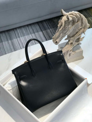 Hermes Birkin Tote Bag 30 cm Fine grain calfskin Silver H28821 - Default Title - View 3
