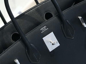 Hermes Birkin Tote Bag 30 cm Fine grain calfskin Silver H28821 - Default Title - View 8