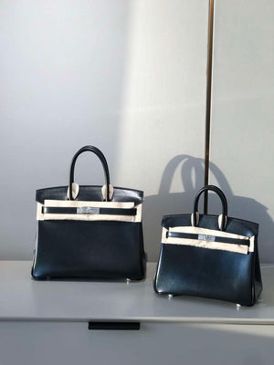 Hermes Birkin Tote Bag Fine grain calfskin Silver H28820 - Default Title - View 2
