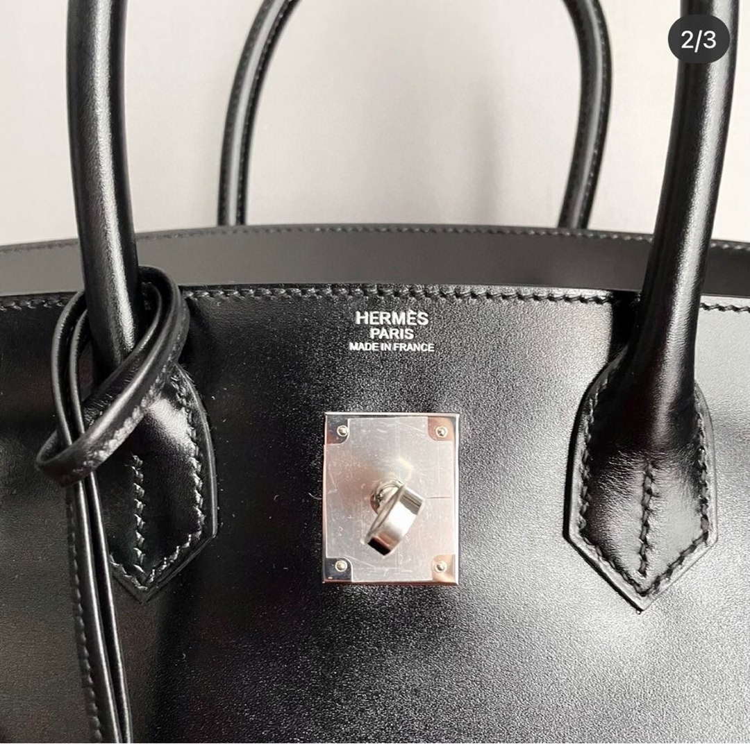 Hermes Birkin Tote Bag Fine grain calfskin Silver H28820