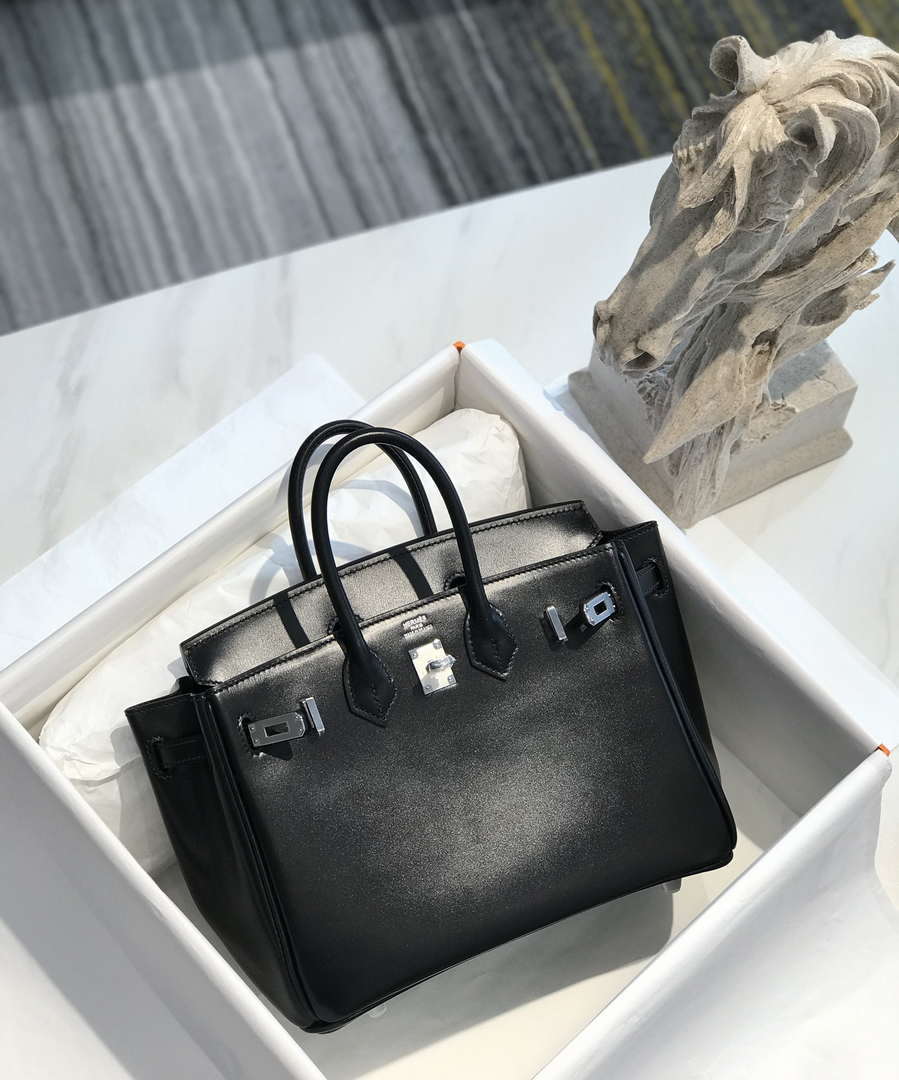 Hermes Birkin Tote Bag Fine grain calfskin Silver H28820