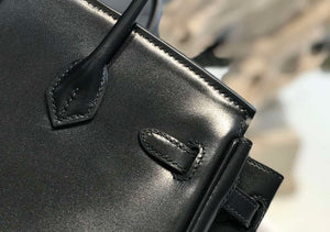 Hermes Birkin Tote Bag Fine grain calfskin Silver H28820 - Default Title - View 19