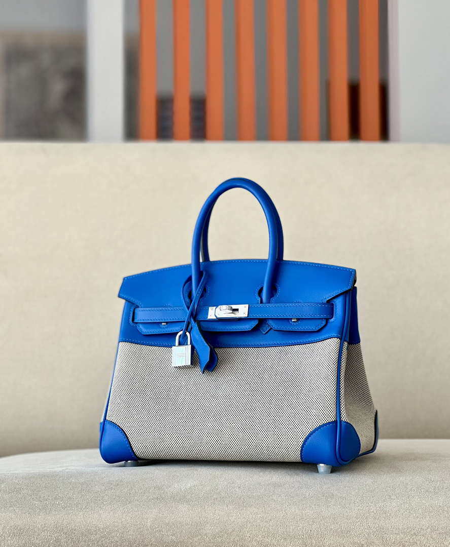 Hermes Birkin Tote Bag Swift leather with canvas 25cm 286006