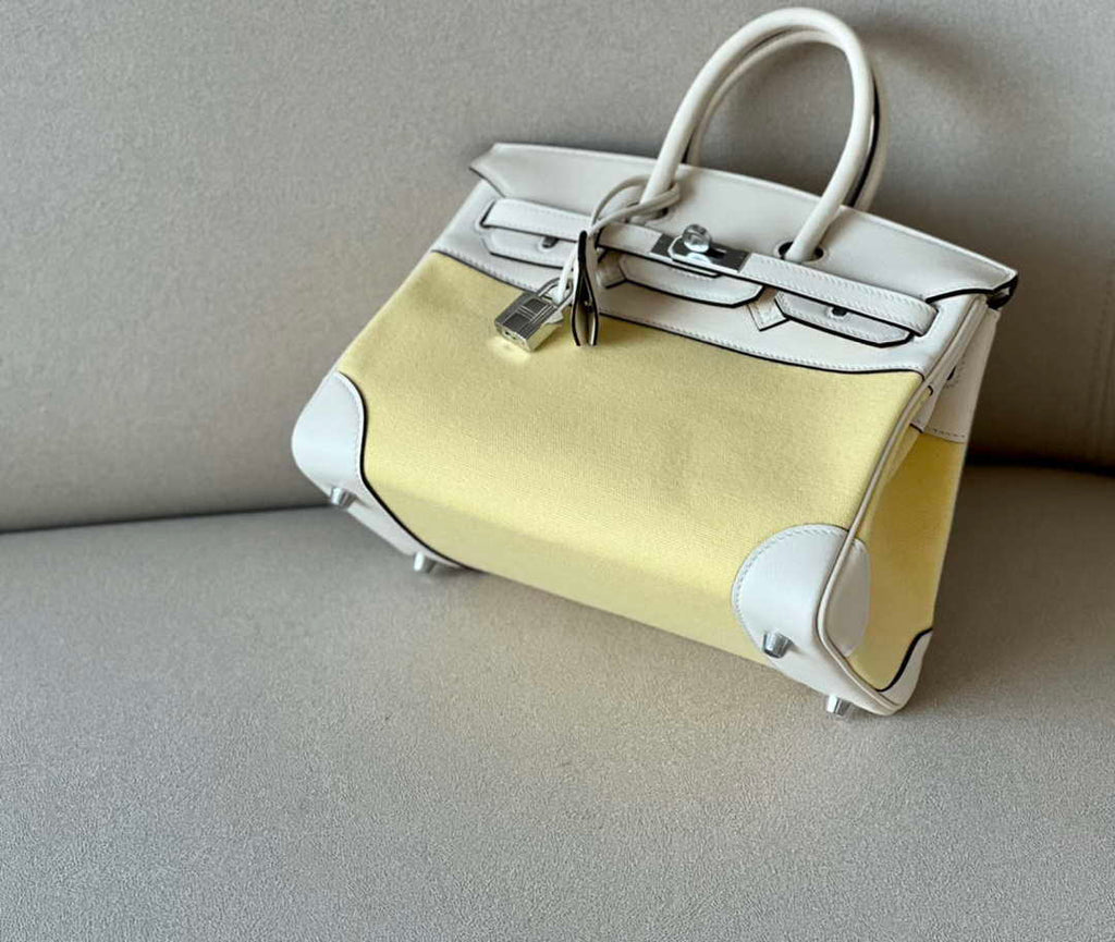 Hermes Birkin Tote Bag Swift leather with canvas 25cm 286007