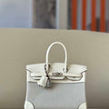 Hermes Birkin Tote Bag Swift leather with canvas 25cm 286008 - Default Title - View 1