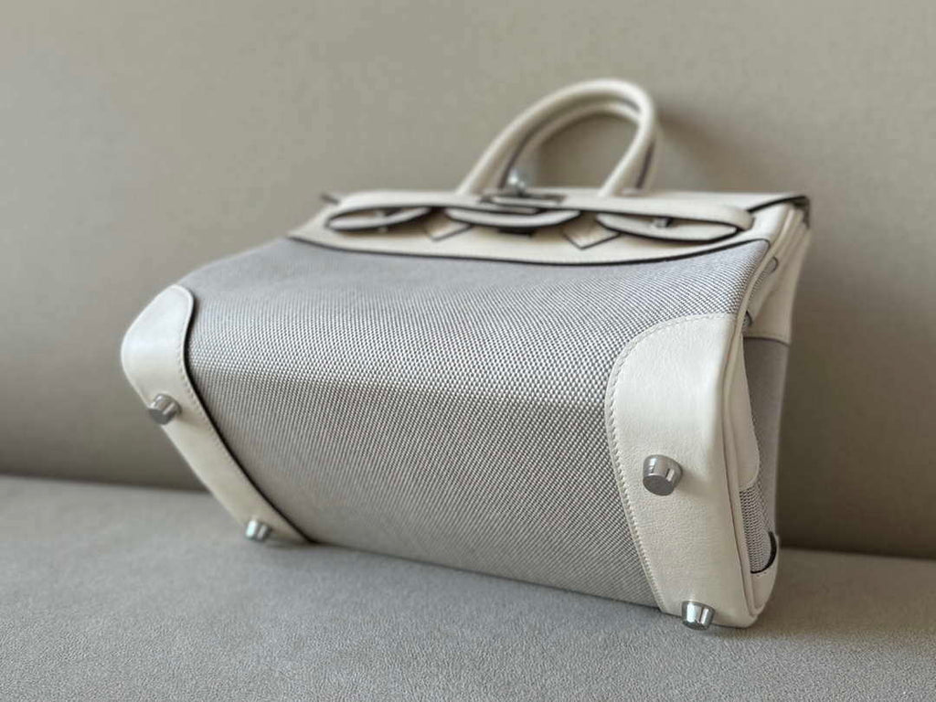 Hermes Birkin Tote Bag Swift leather with canvas 25cm 286008