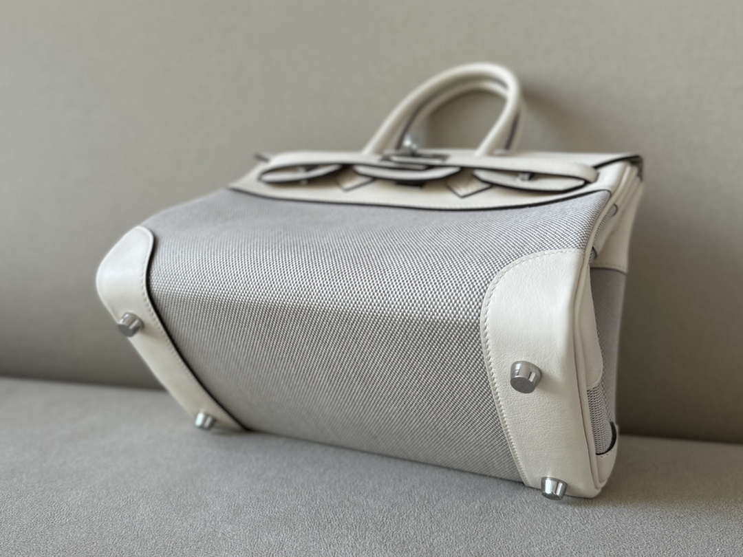 Hermes Birkin Tote Bag Swift leather with canvas 25cm 286008