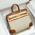 Hermes Birkin Tote Bag Swift leather with canvas 285899 - 25cm - View 1
