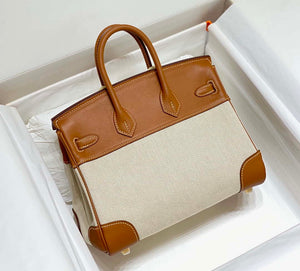 Hermes Birkin Tote Bag Swift leather with canvas 285899 - 25cm - View 2