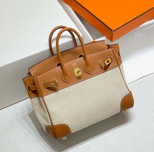 Hermes Birkin Tote Bag Swift leather with canvas 285899 - 25cm - View 3