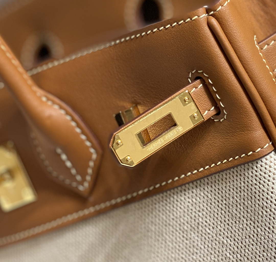 Hermes Birkin Tote Bag Swift leather with canvas 285899