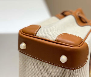 Hermes Birkin Tote Bag Swift leather with canvas 285899 - 25cm - View 7