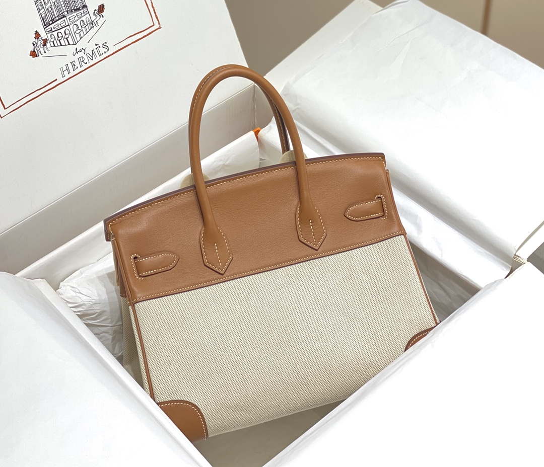 Hermes Birkin Tote Bag Swift leather with canvas 285899
