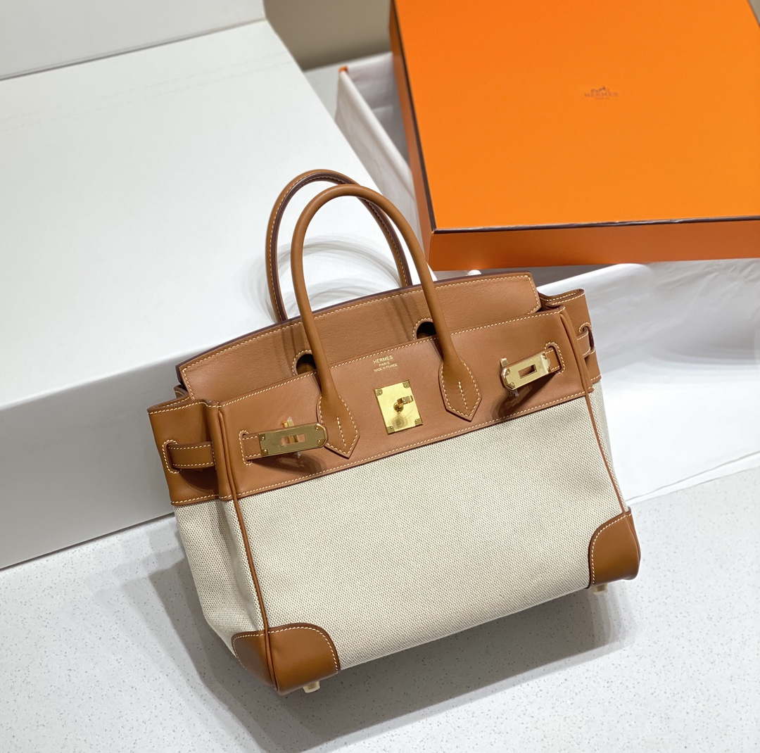Hermes Birkin Tote Bag Swift leather with canvas 285899