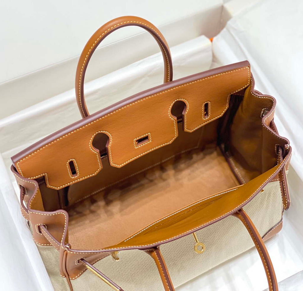 Hermes Birkin Tote Bag Swift leather with canvas 285899