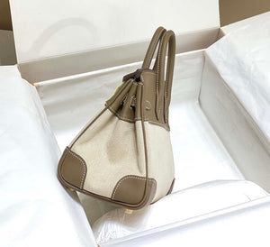 Hermes Birkin Tote Bag Swift leather with canvas 285900 - 25cm - View 4