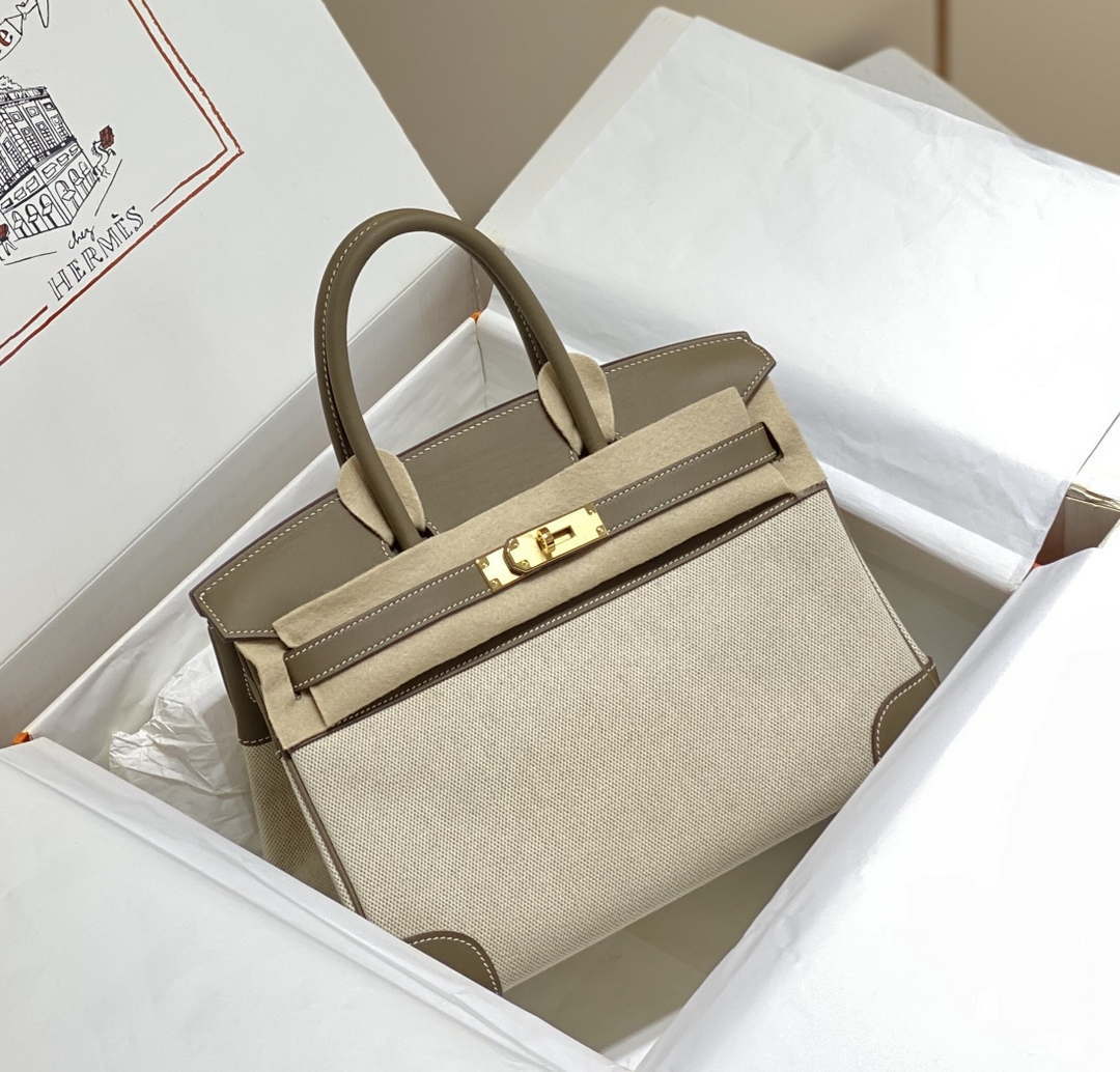 Hermes Birkin Tote Bag Swift leather with canvas 285900