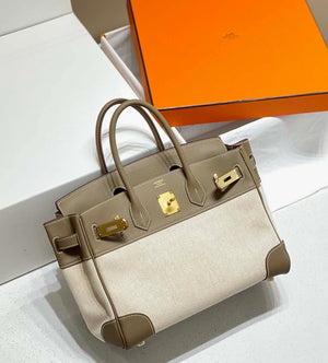 Hermes Birkin Tote Bag Swift leather with canvas 285900 - 25cm - View 12