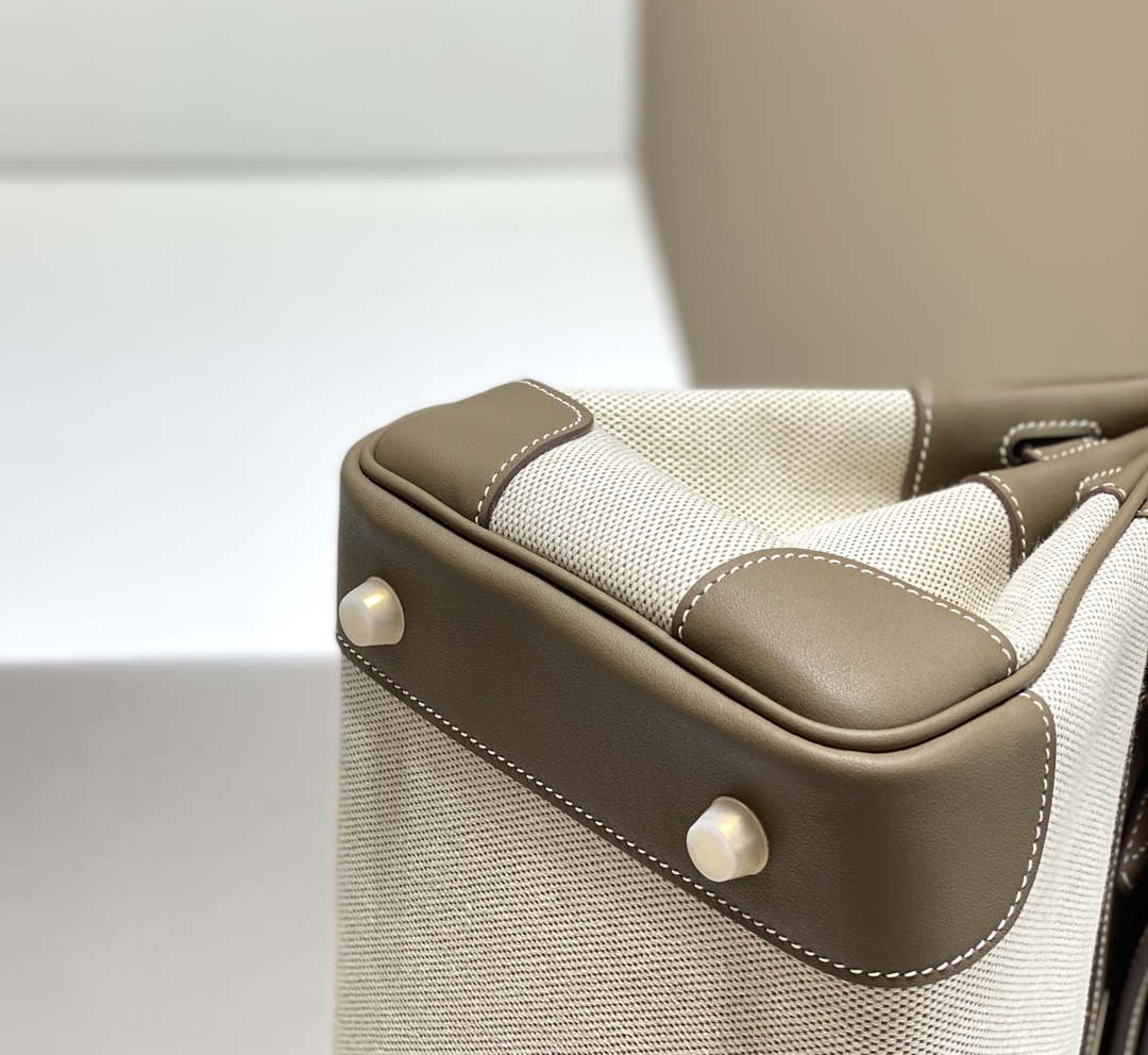 Hermes Birkin Tote Bag Swift leather with canvas 285900 - 25cm - View 16