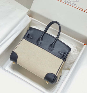 Hermes Birkin Tote Bag Swift leather with canvas 285901 - 25cm - View 4