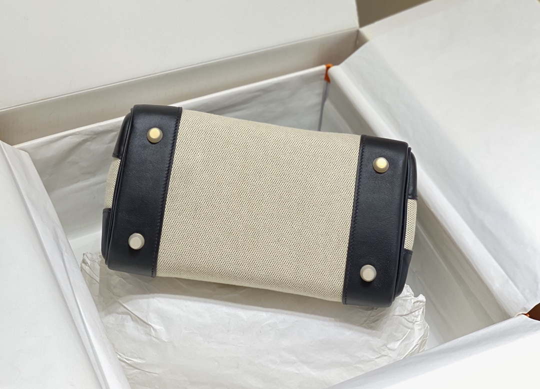 Hermes Birkin Tote Bag Swift leather with canvas 285901 - 25cm - View 5