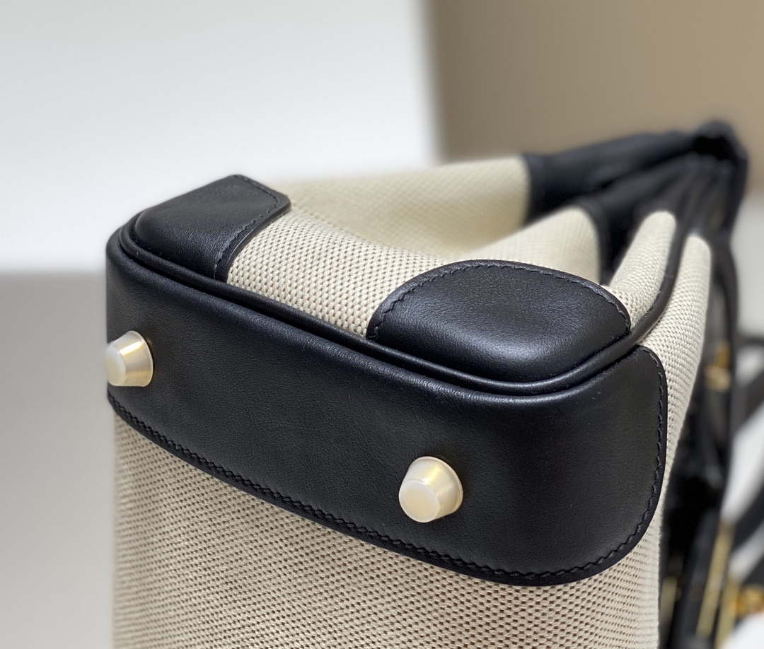 Hermes Birkin Tote Bag Swift leather with canvas 285901 - 25cm - View 8