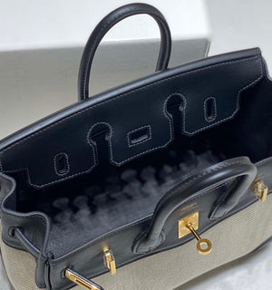 Hermes Birkin Tote Bag Swift leather with canvas 285901 - 25cm - View 9
