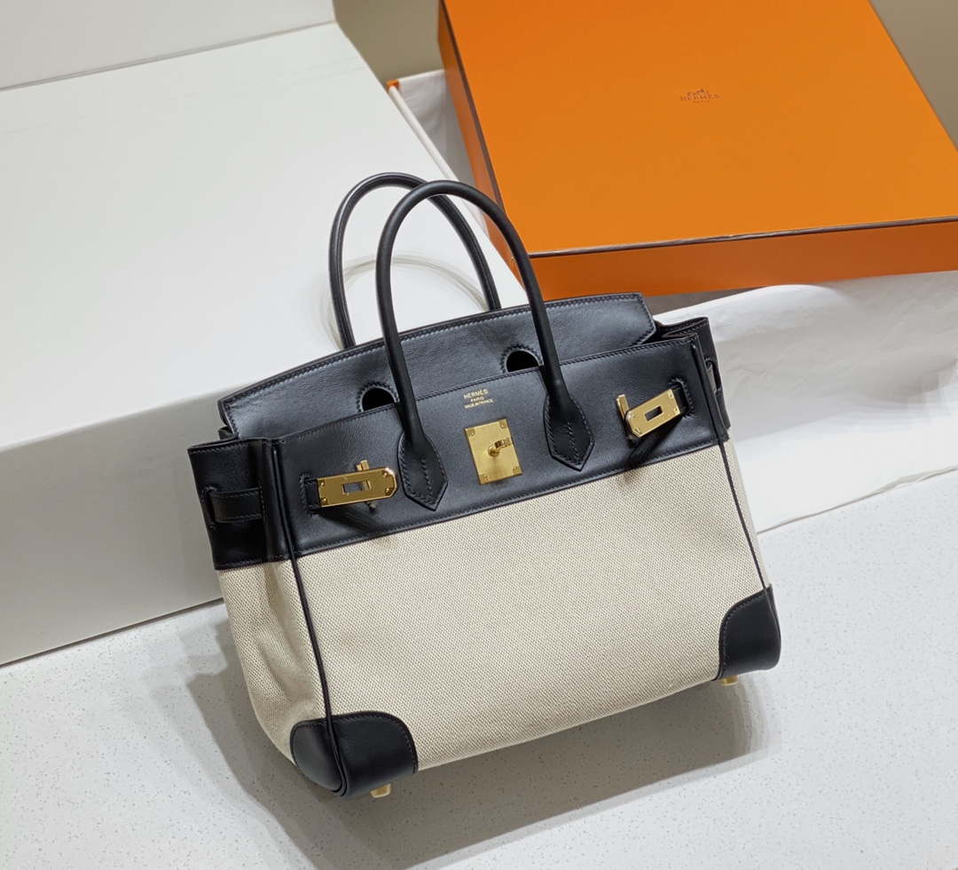 Hermes Birkin Tote Bag Swift leather with canvas 285901