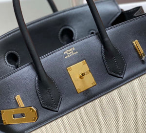 Hermes Birkin Tote Bag Swift leather with canvas 285901 - 25cm - View 14
