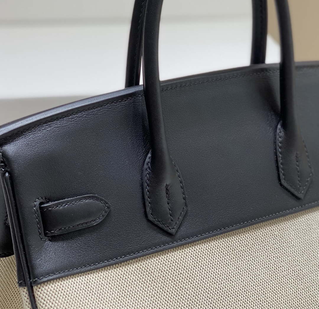 Hermes Birkin Tote Bag Swift leather with canvas 285901 - 25cm - View 16