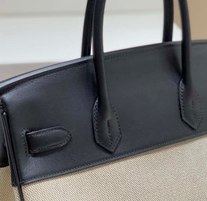 Hermes Birkin Tote Bag Swift leather with canvas 285901 - 25cm - View 16