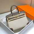 Hermes Birkin Tote Bag Swift leather with canvas 285902 - 30cm - View 1