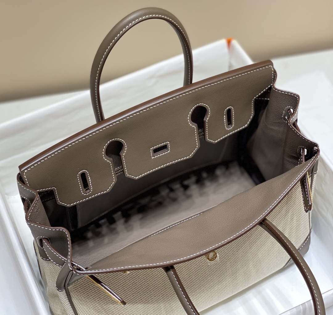 Hermes Birkin Tote Bag Swift leather with canvas 285902