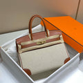 Hermes Birkin Tote Bag Swift leather with canvas 285903 - 30cm - View 1