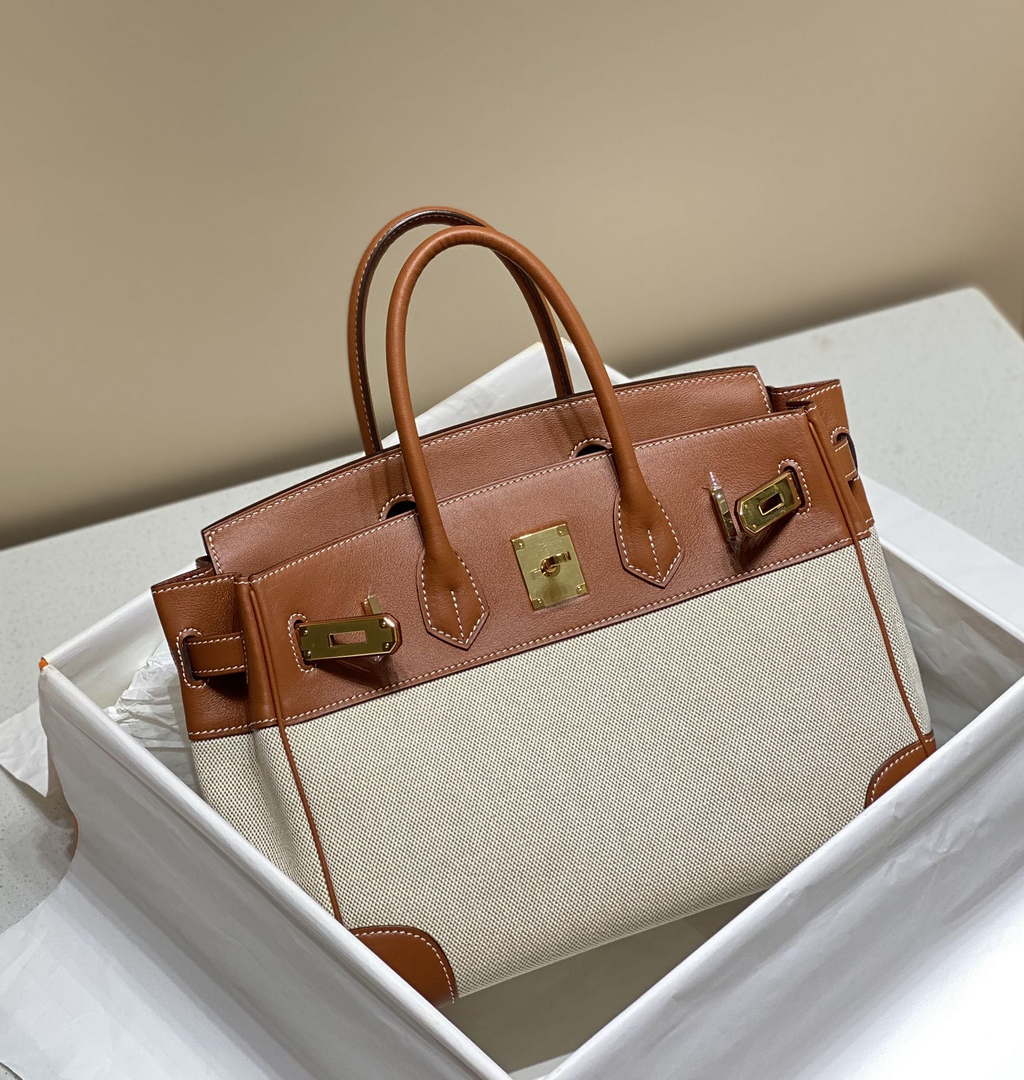 Hermes Birkin Tote Bag Swift leather with canvas 285903