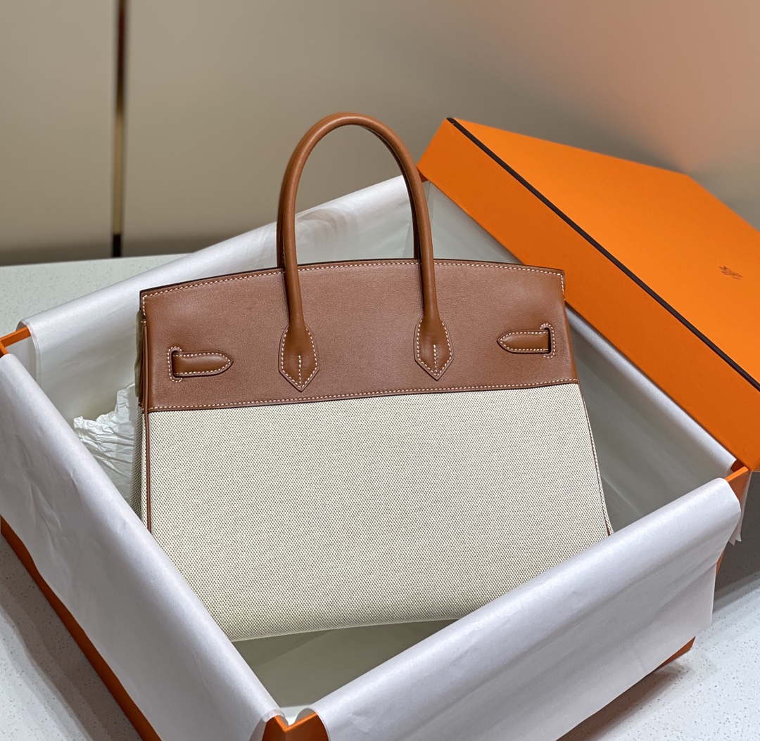 Hermes Birkin Tote Bag Swift leather with canvas 285903