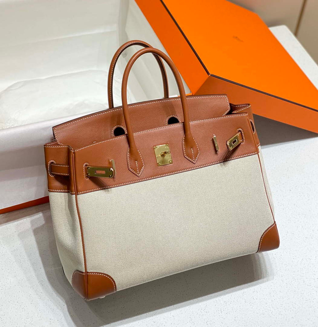 Hermes Birkin Tote Bag Swift leather with canvas 285903