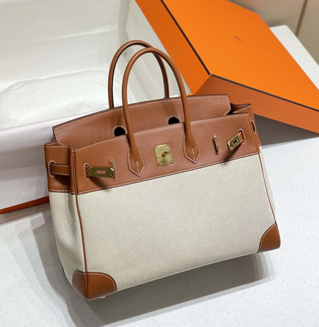 Hermes Birkin Tote Bag Swift leather with canvas 285903