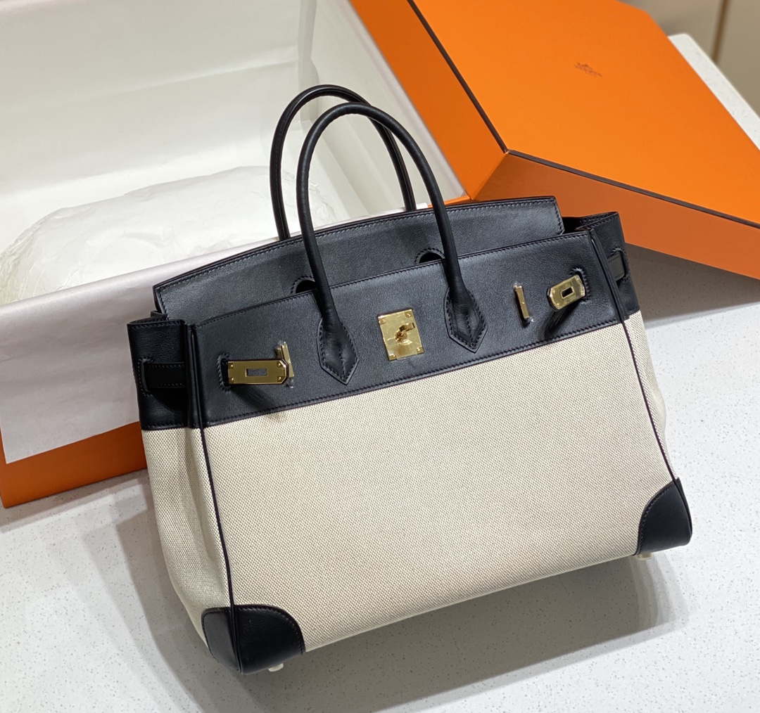Hermes Birkin Tote Bag Swift leather with canvas 285904