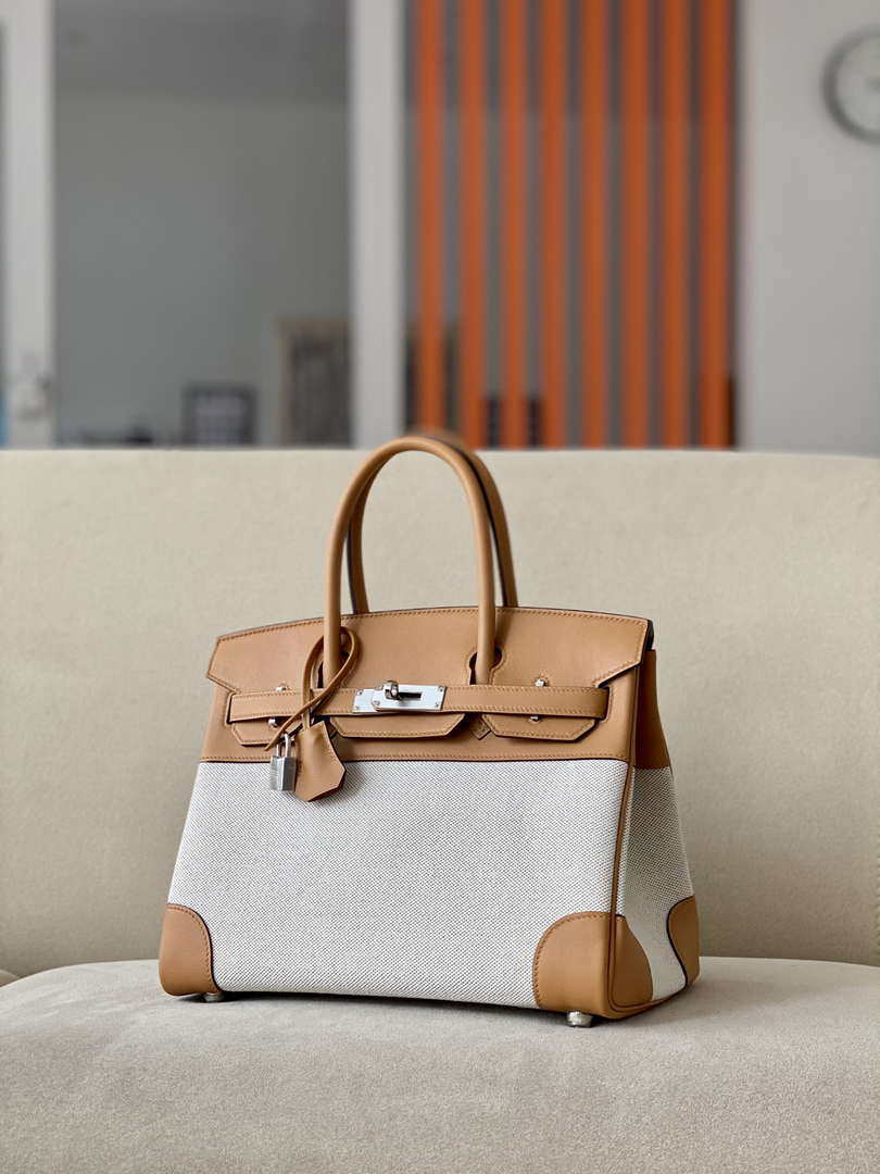 Hermes Birkin Tote Bag Swift leather with canvas 286003