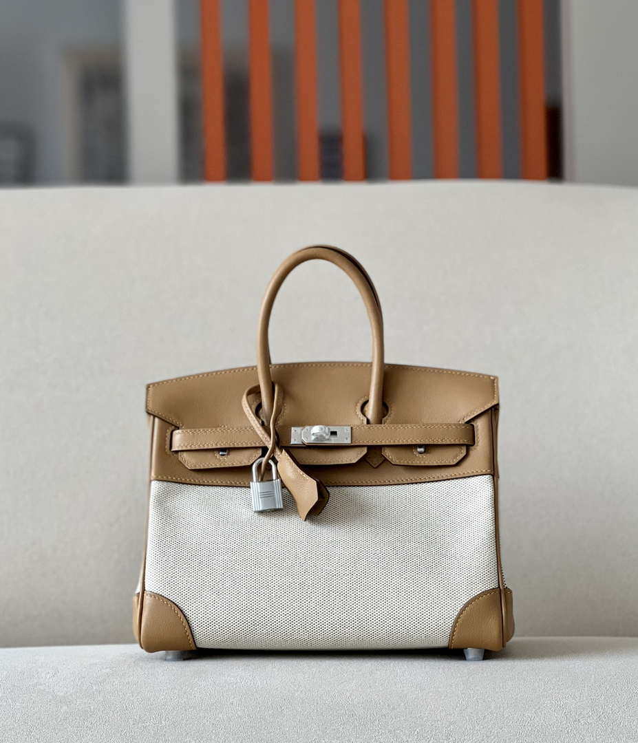 Hermes Birkin Tote Bag Swift leather with canvas 286003