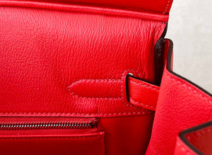 Hermes Birkin Tote Bag Swift leather with canvas 30cm 286004 - Default Title - View 3