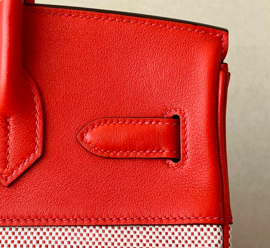 Hermes Birkin Tote Bag Swift leather with canvas 30cm 286004
