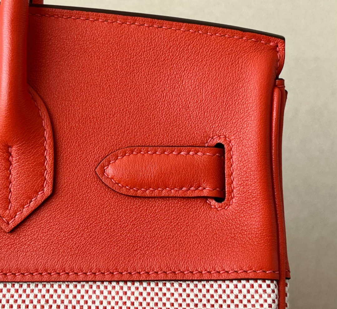Hermes Birkin Tote Bag Swift leather with canvas 30cm 286004