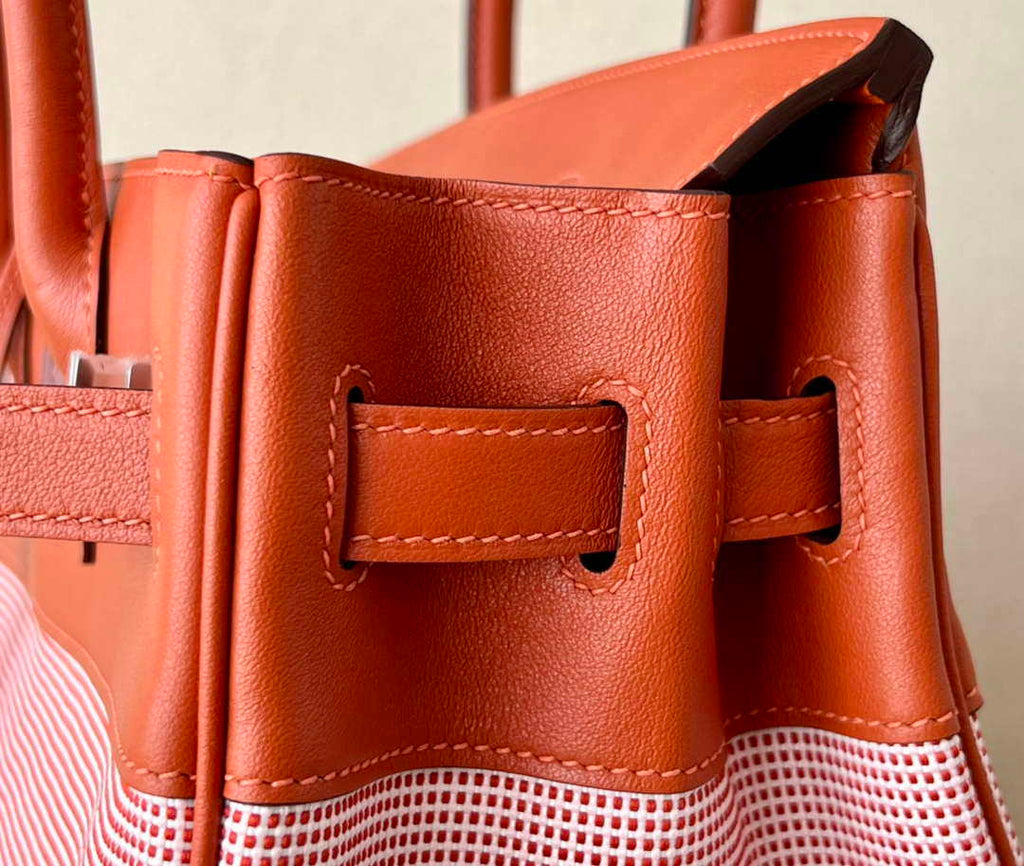 Hermes Birkin Tote Bag Swift leather with canvas 30cm 286005