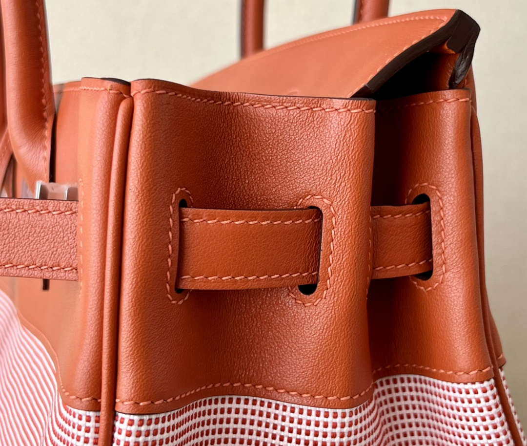 Hermes Birkin Tote Bag Swift leather with canvas 30cm 286005