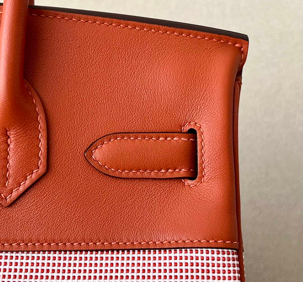 Hermes Birkin Tote Bag Swift leather with canvas 30cm 286005