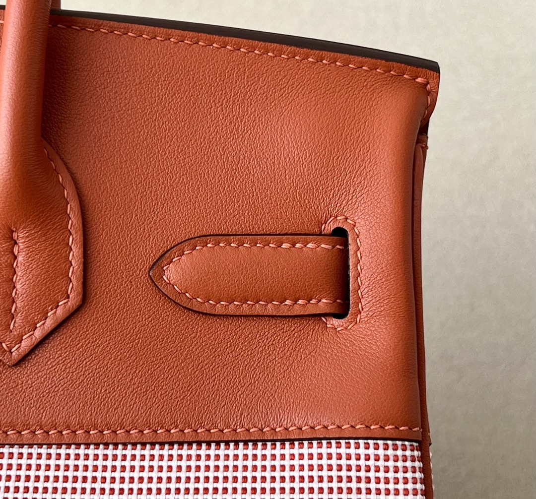 Hermes Birkin Tote Bag Swift leather with canvas 30cm 286005